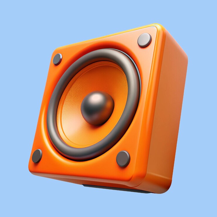 PSD 3d orange speaker