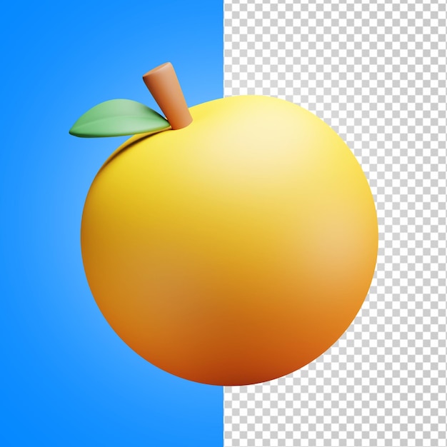 3d-orangenfrüchte