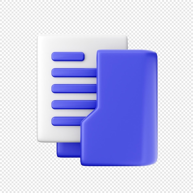 3D-Ordner-Datei-Symbol-Illustration-Rendering