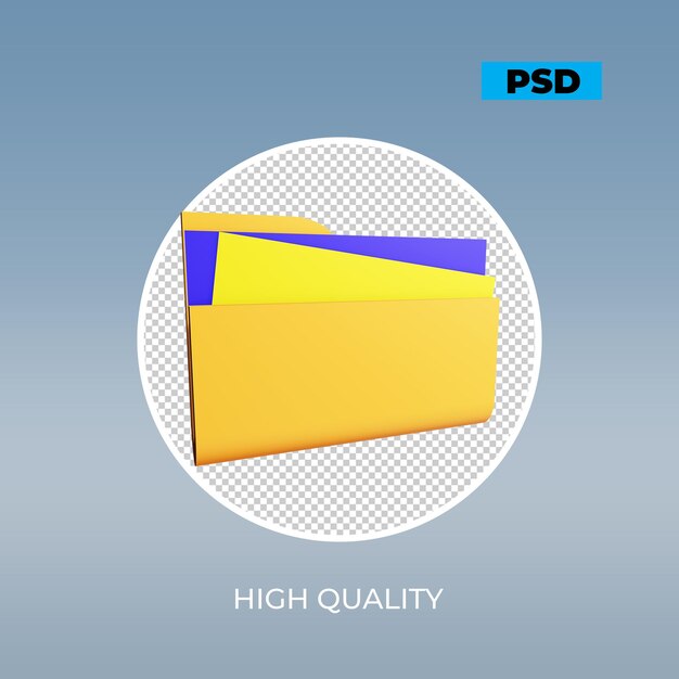 PSD 3d-ordner des dokuments