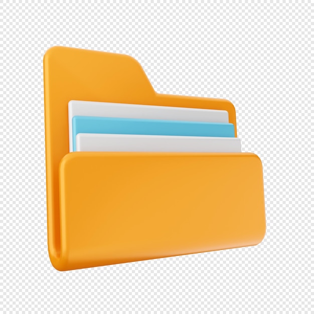 3D-Ordnersymbol-Illustration rendern