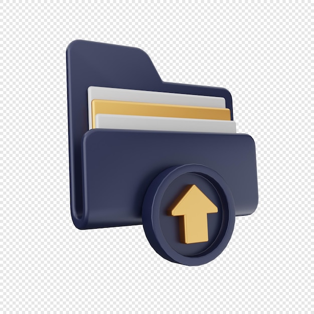 3D-Ordnersymbol-Illustration rendern