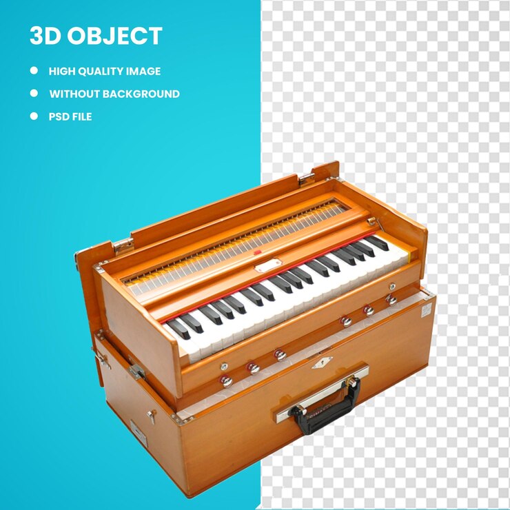PSD 3d órgão de bomba instrumentos musicais teatro musical