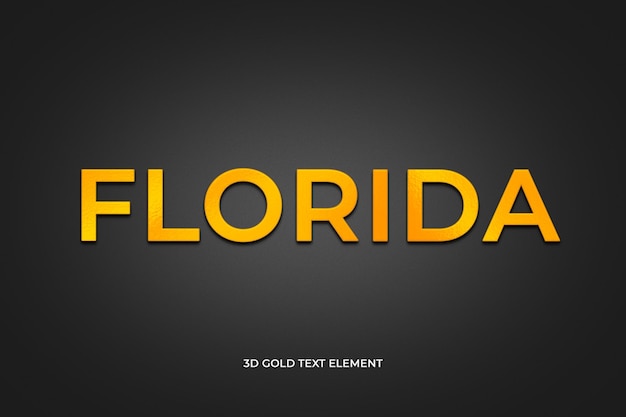 3D oro efecto de texto florida elemento transparente editable Psd