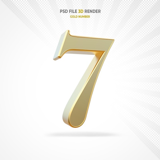 3D Oro Numero 7