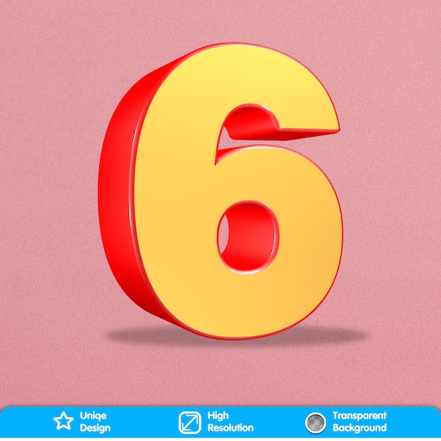 3D Ouro Número 9