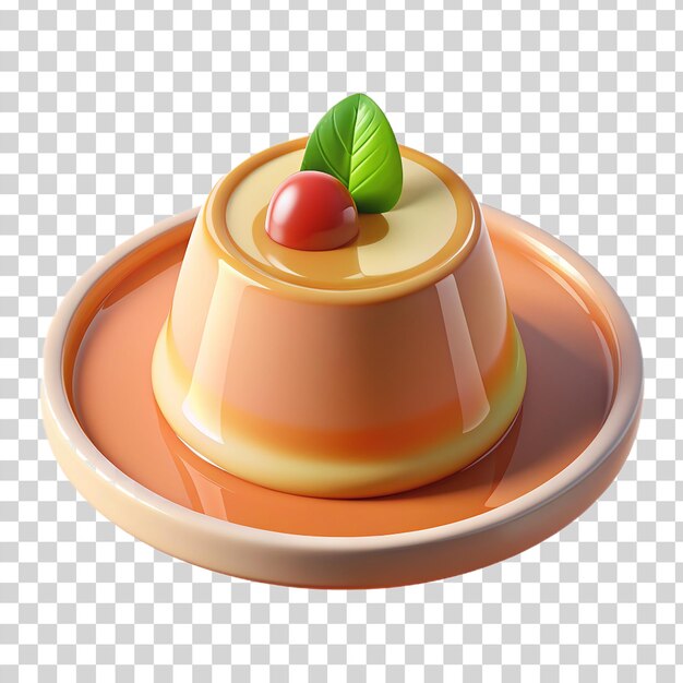 PSD 3d panna cotta aislado sobre un fondo transparente