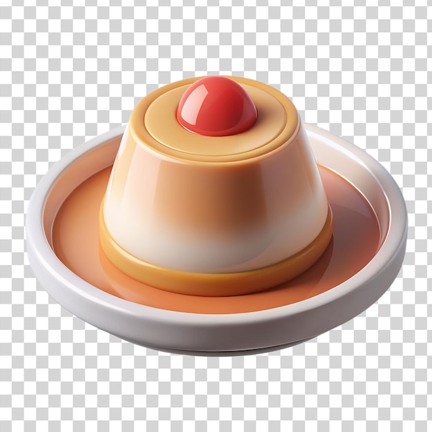 PSD 3d panna cotta isolado em fundo transparente