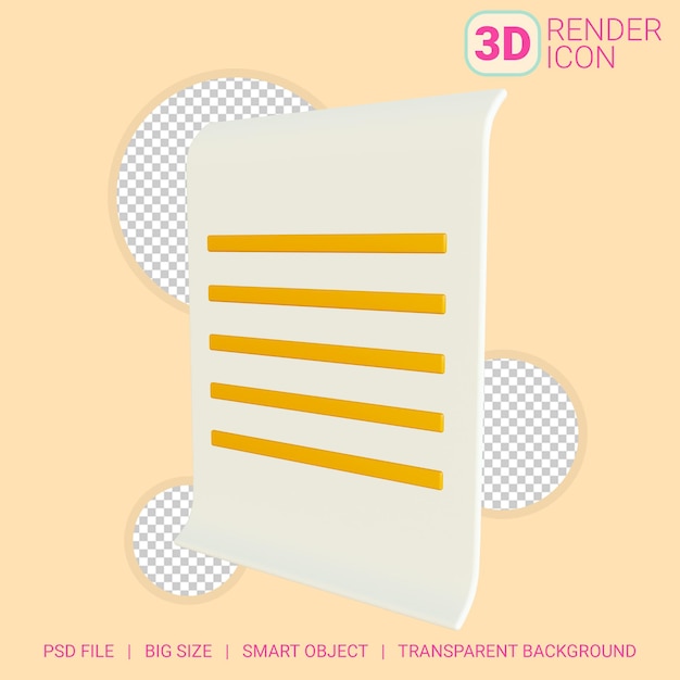 3D-Papier mit transparentem Hintergrund