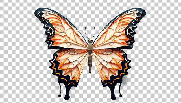 PSD 3d papillon png transparent