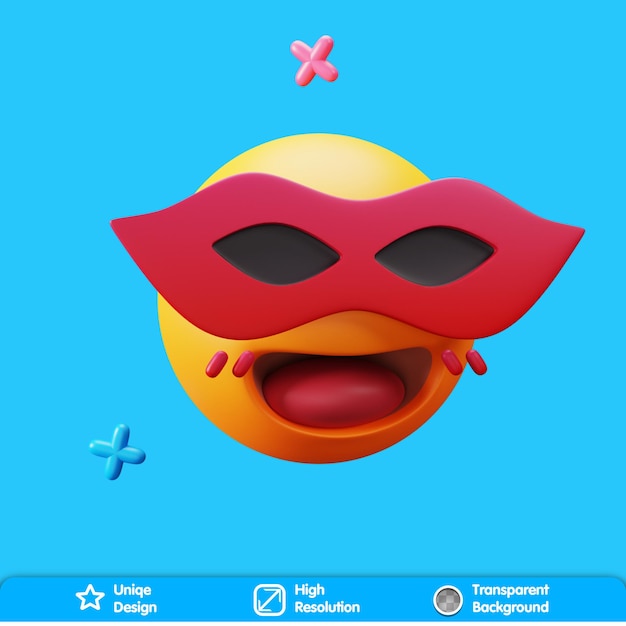 PSD 3d-party-emoji-maske