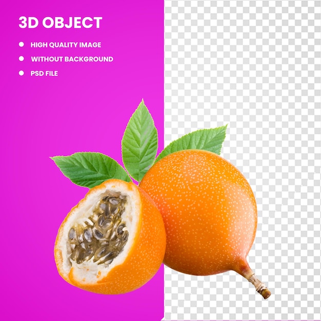 PSD 3d passionsfrucht süße granadilla lila passionsblume samen