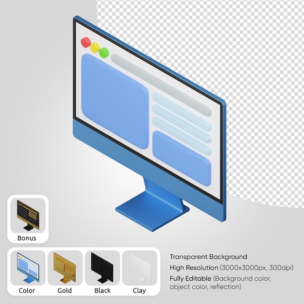 3D-PC mit Weblayout