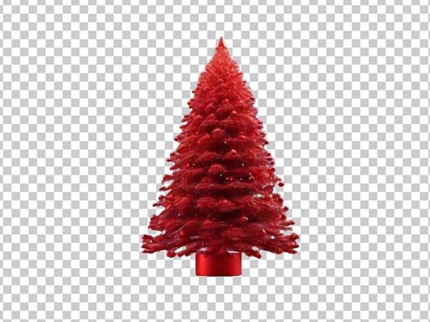 3d pequena árvore de natal vermelha vibrante