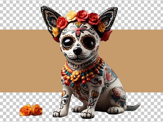 PSD 3d perro en forma de skulll