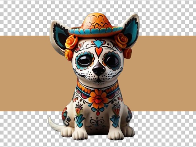 PSD 3d perro en forma de skulll