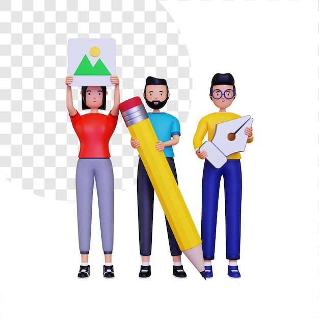3D pessoas na comunidade de design