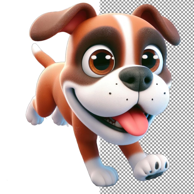 PSD 3d pet pal fluffy e cute dog