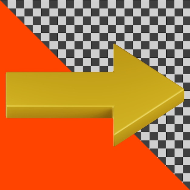 3D-Pfeil nach rechts