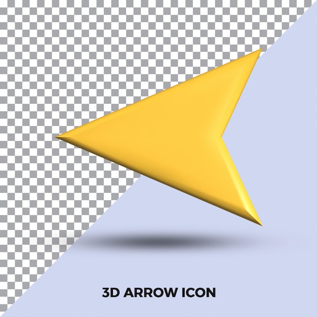 3D-Pfeilsymbol isoliert