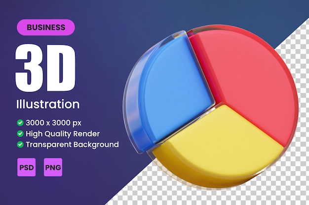 3d Pie charts and diagram icons Charts and graphs