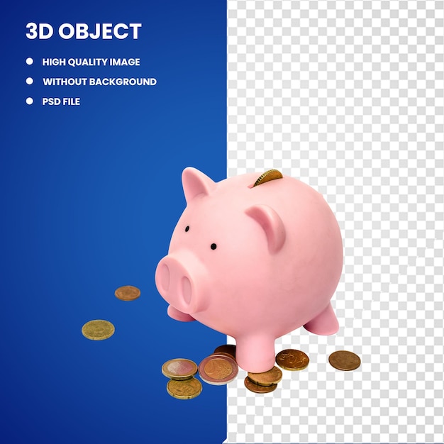 PSD 3d piggy bank geld piggy bank piggy bank sparen