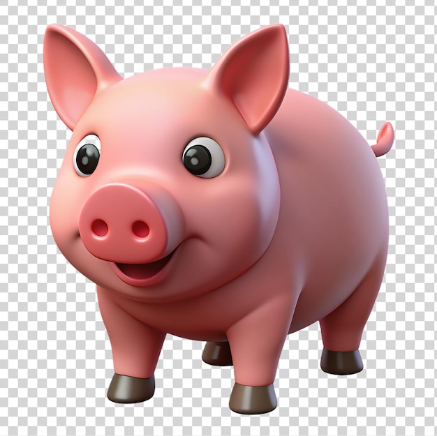 3d piggy bank isolado em fundo transparente