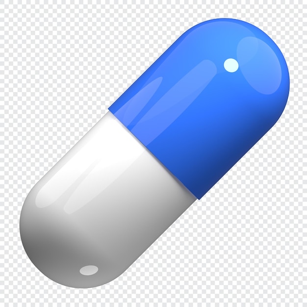 PSD 3d pílula branca e azul 3d renderização pílula cápsula pílula médica azul 3d ilustração renderização