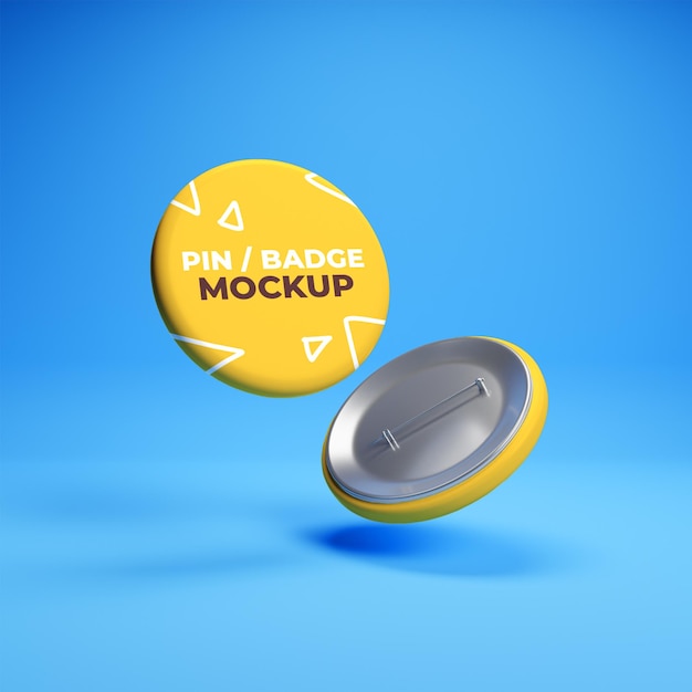 3d-pin-abzeichen zweiseitiges mockup