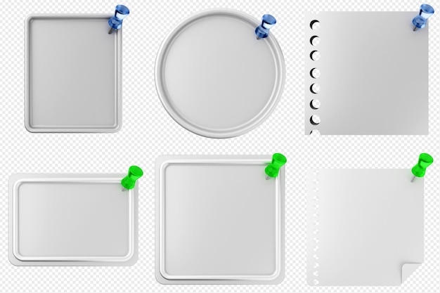 3D-Pin, Haftnotizpapier, Textfeld