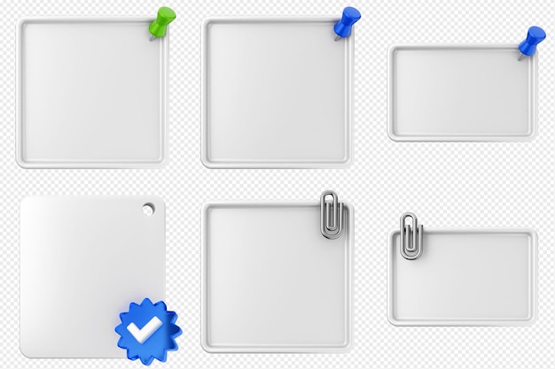 3D-Pin, Haftnotizpapier, Textfeld