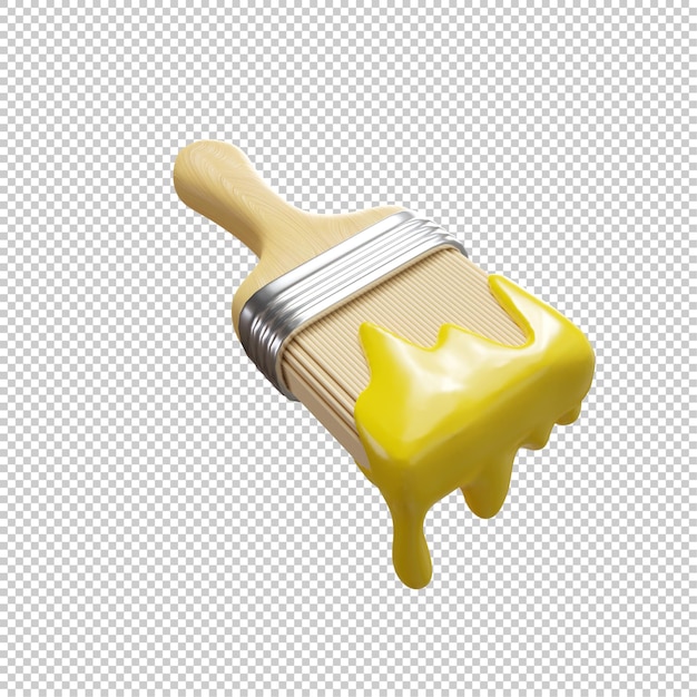 3D-Pinsel mit Farbe