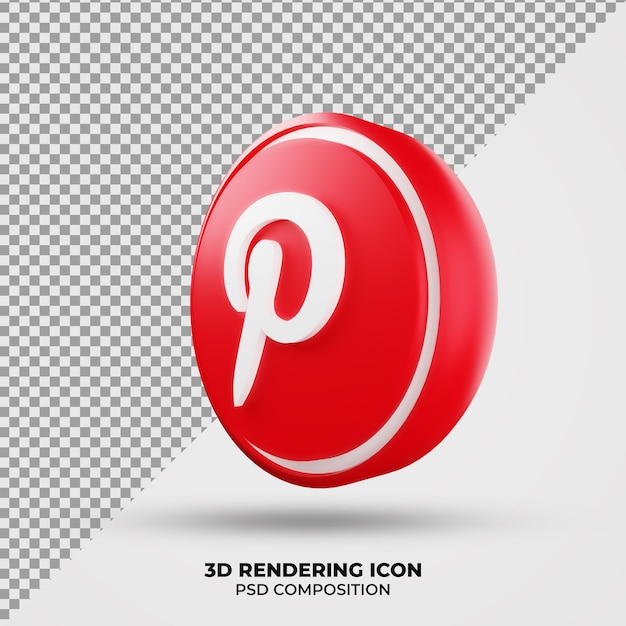 PSD 3d pinterest rendering-symbol