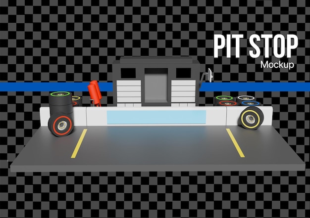 3D Pitstop para carro de corrida de Fórmula