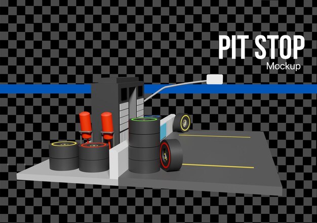 3D Pitstop para carro de corrida de Fórmula