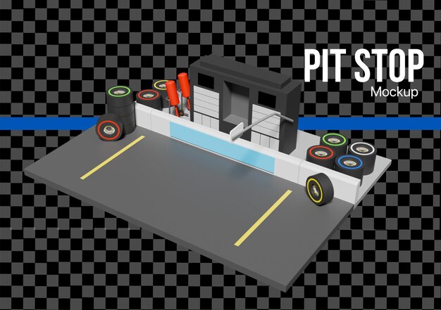 3D Pitstop para carro de corrida de Fórmula