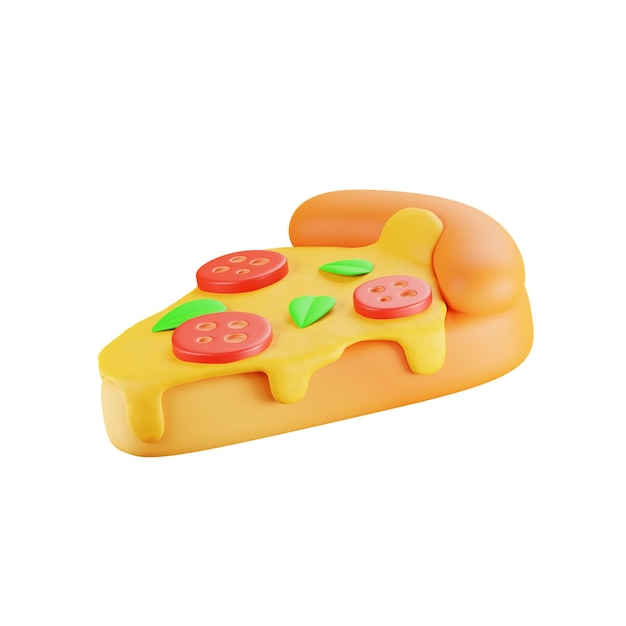 3D-Pizza-Ikonen für Lebensmittel und Getränke