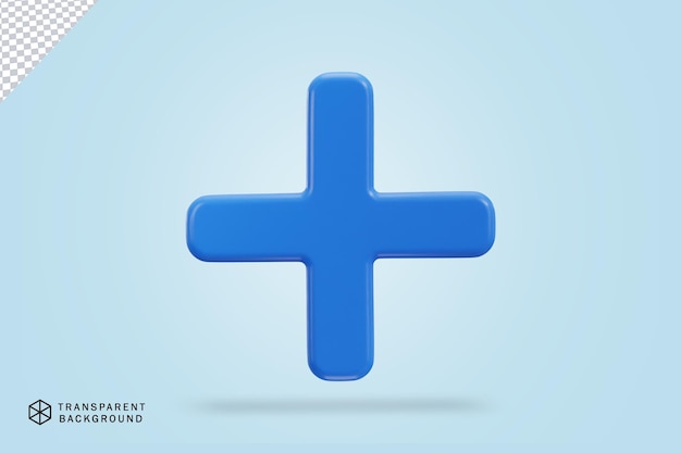 3D-Plus-Icon-Vektor-Illustration