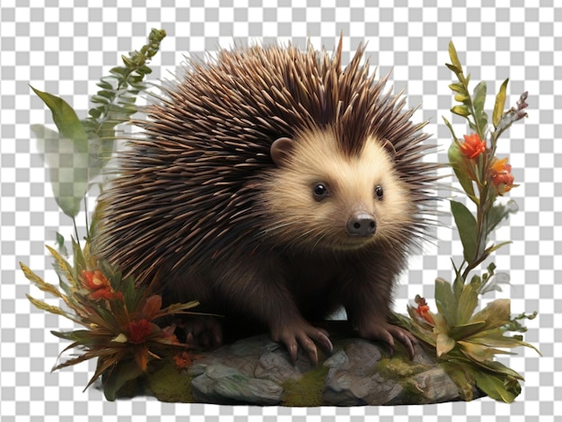 3d png porcupine fundo