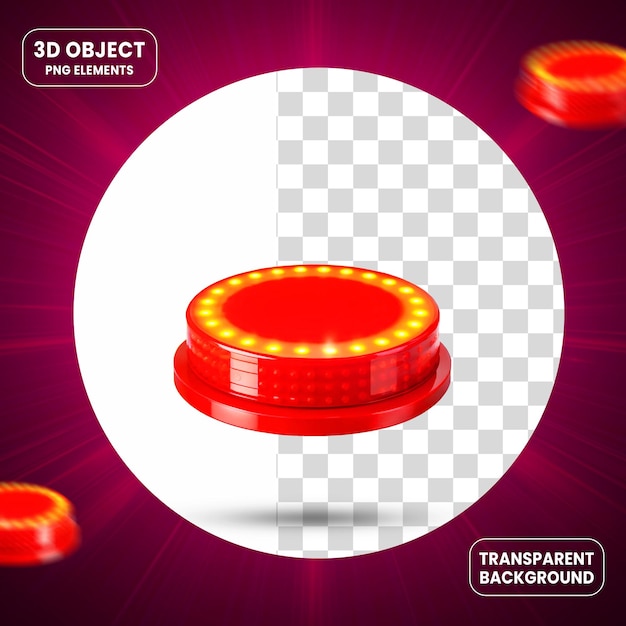 3d podio rojo png aislado en fondo transparente