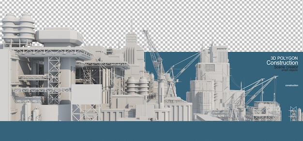 3D-Polygon-Konstruktionsgebäude