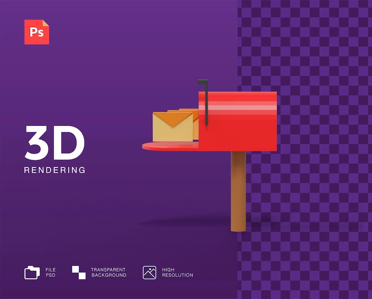 PSD 3d-postfachsymbol