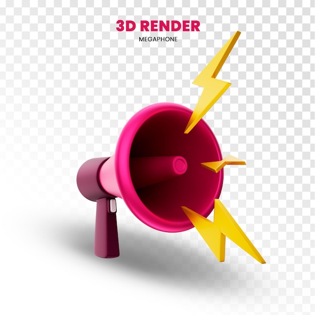3d Presentación de un anuncio importante en un fondo transparente
