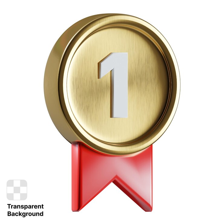 PSD 3d primeiro lugar medalha de ouro vencedor ícone