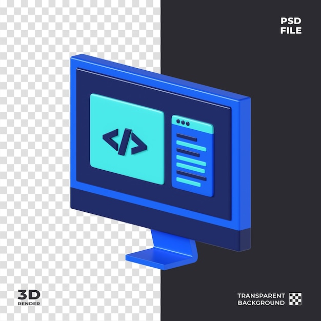 PSD 3d-programmierungs-ikonen-render