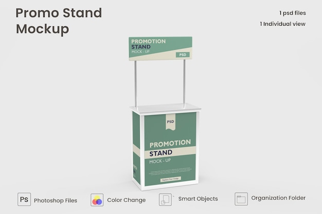 3d promo stand mockup premium psd