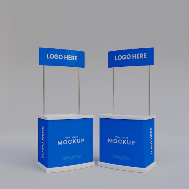 3d promo stand mockup