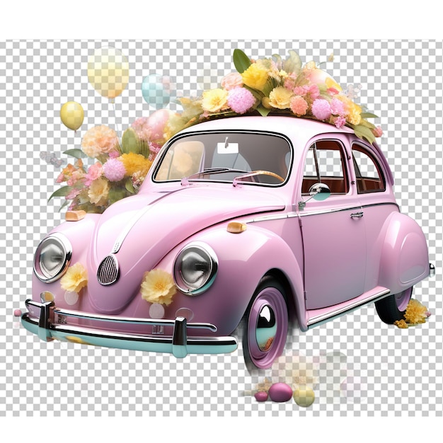 3d psd del coche de pascua