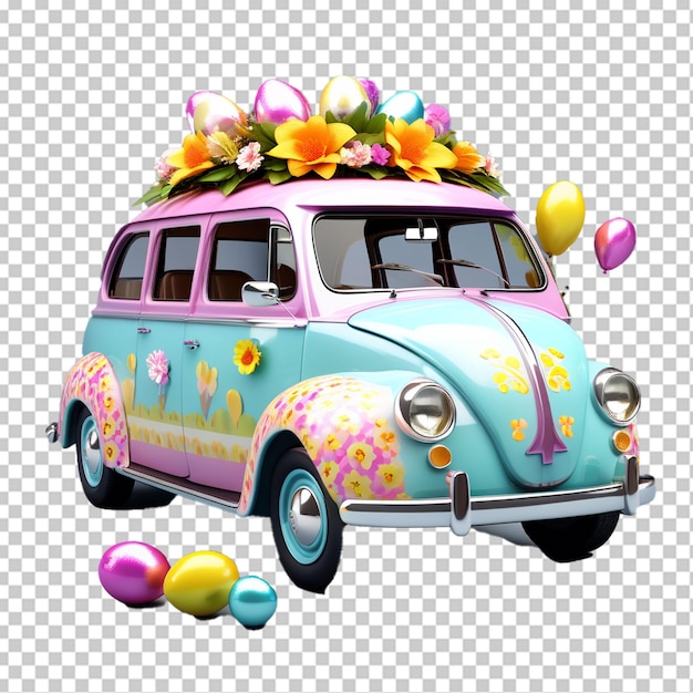 3d psd del coche de pascua