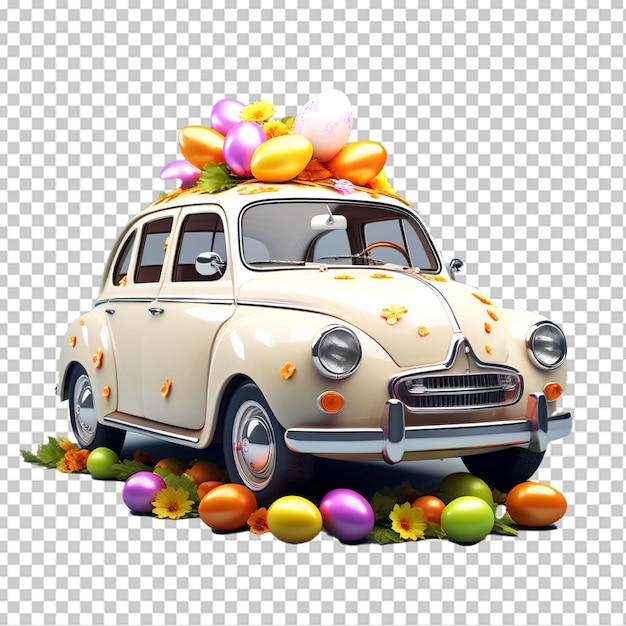 3d psd del coche de pascua